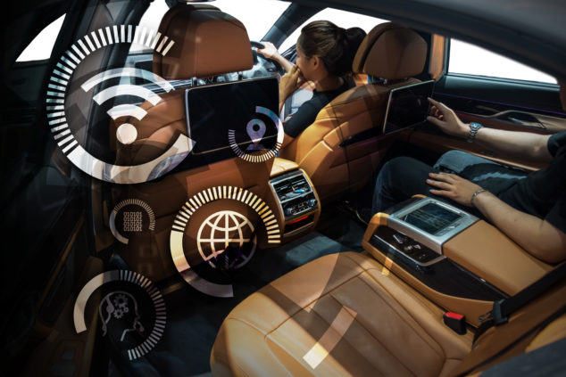 Smart car and internet of things (IOT) concept